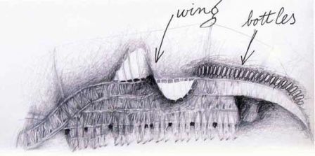 Schéma de l'artiste illustrant le système de stockage de l'énergie éolienne d'Animaris Principarie