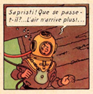 Le scaphandrier de Tintin