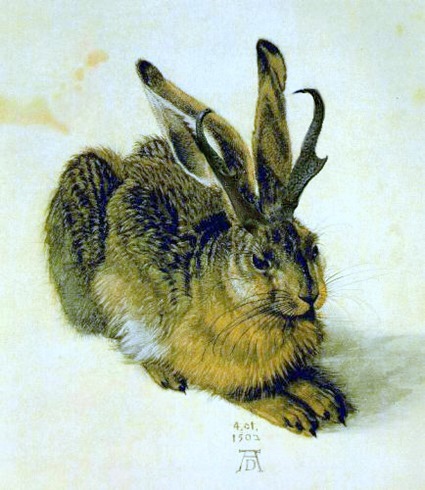 Jackalope, modification d'une peinture de Dürer