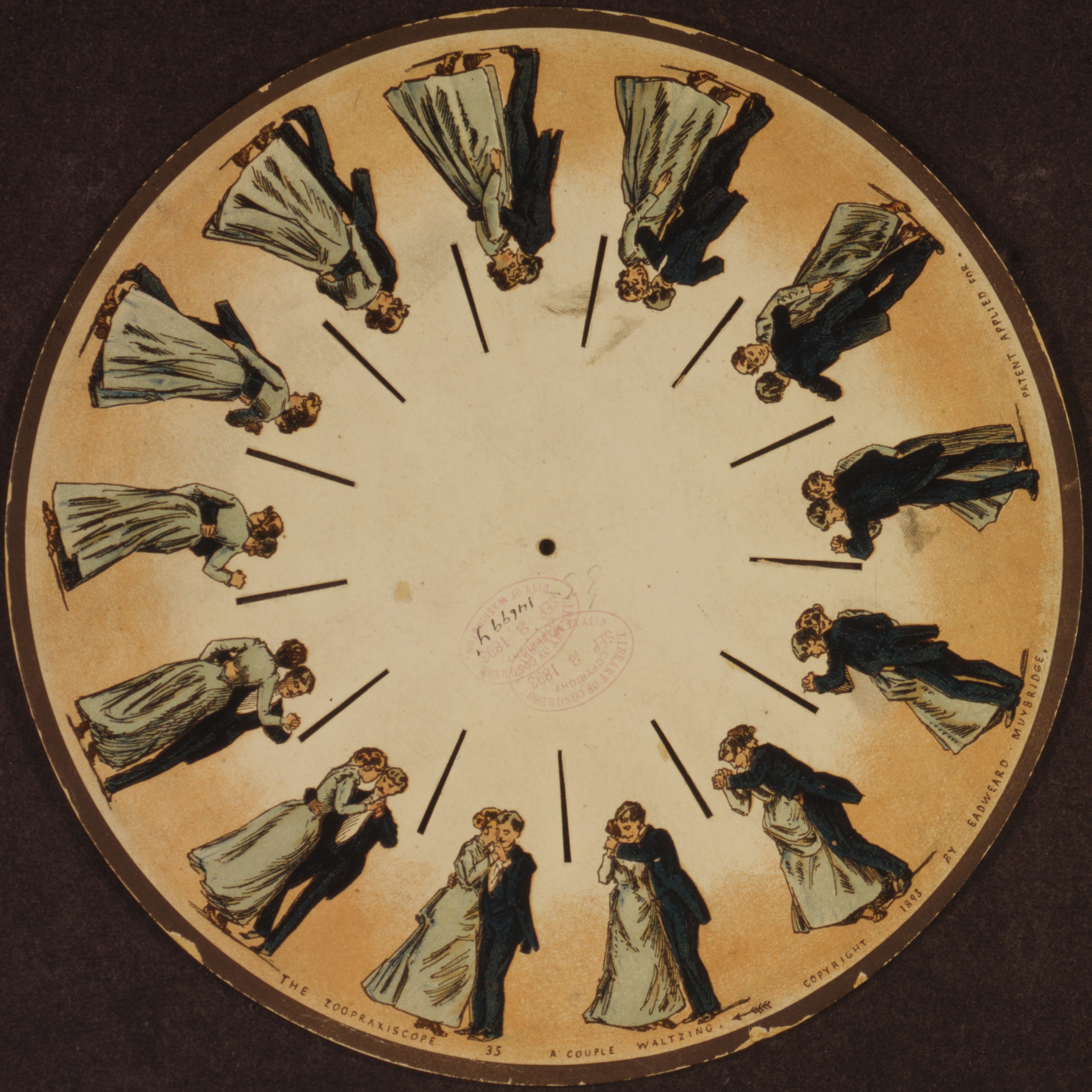 Disque de Phenakistoscope, Eadweard Muybridge