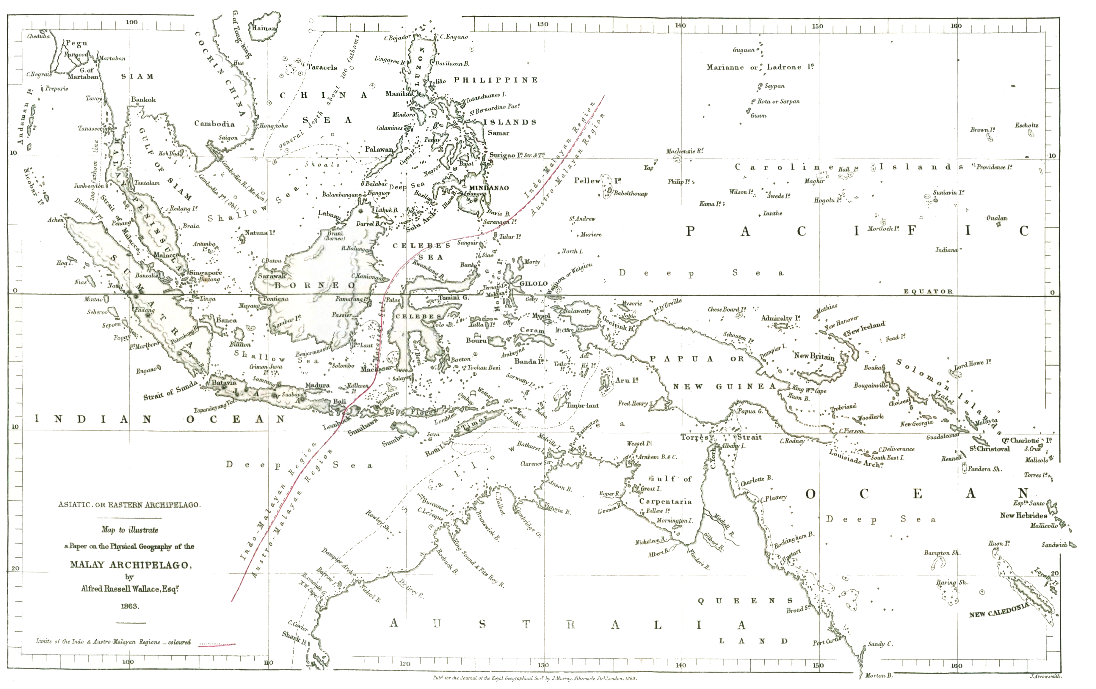 Wallace, Alfred Russel; J. Arrowsmith - On the Physical Geography of the Malay Archipelago Wallace, Alfred Russel; J. Arrowsmith - On the Physical Geography of the Malay Archipelago
